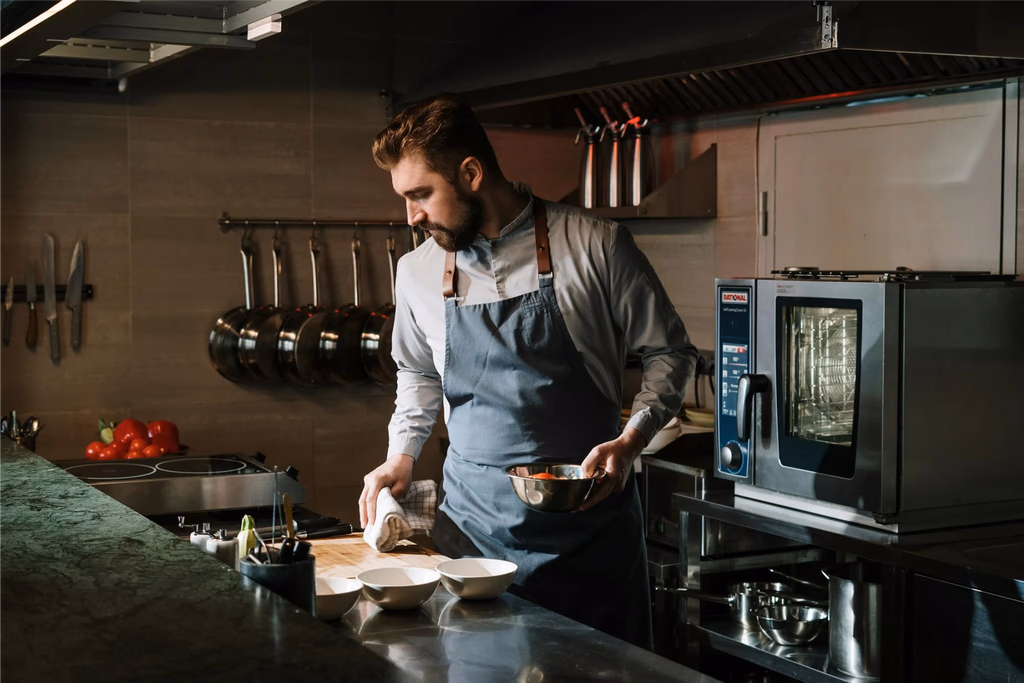 A restaurant chef at work
